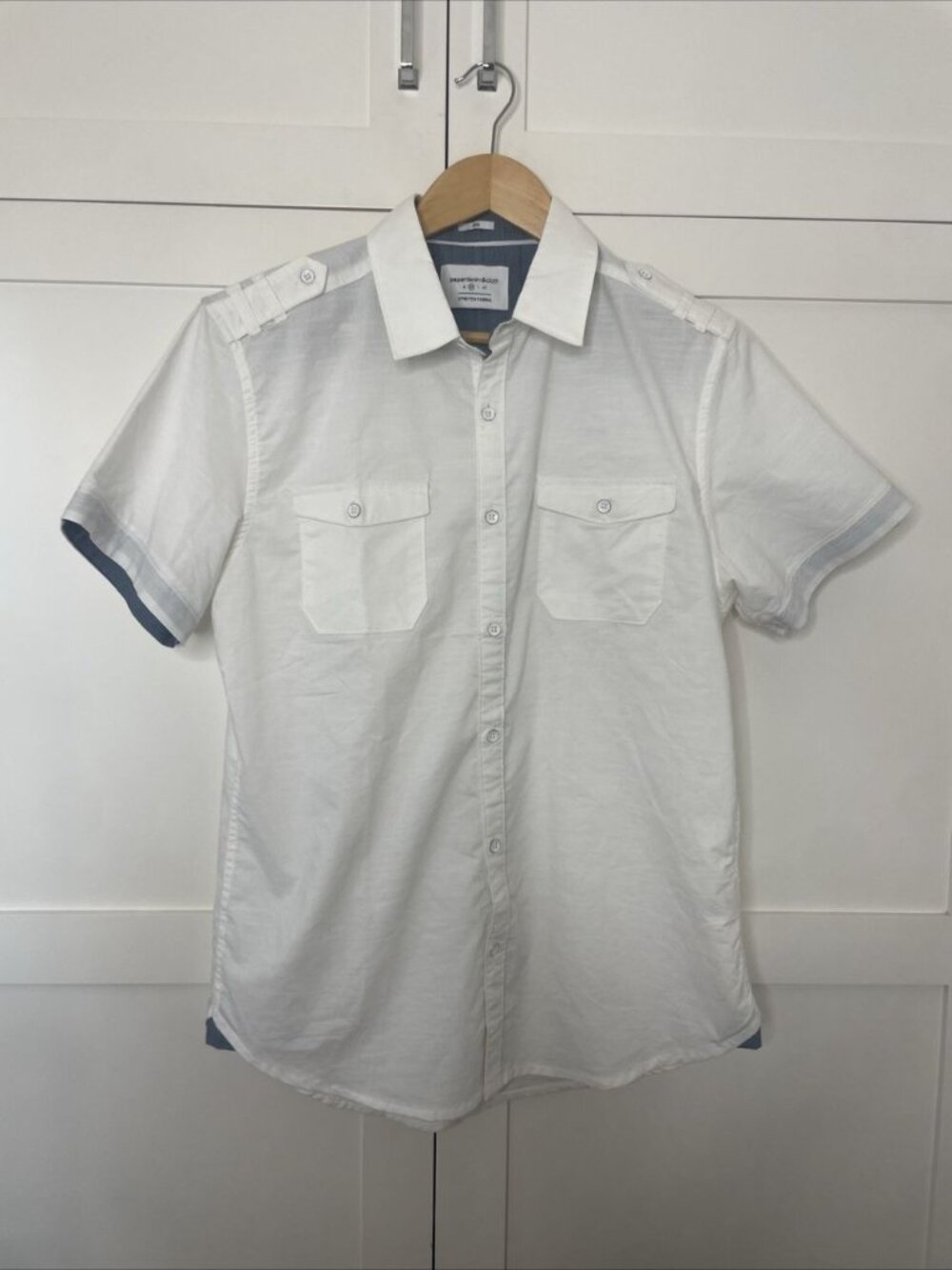 Paper Denim & Cloth Men’s White Shirt Size: Slim Medium